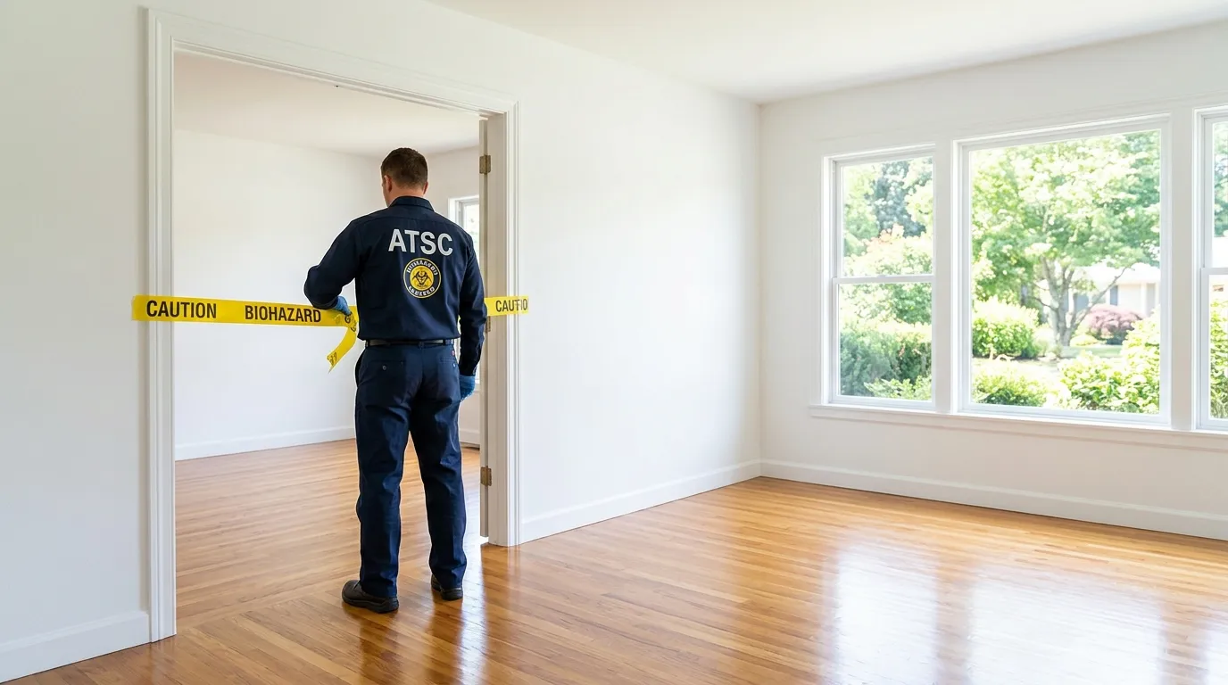 Certified biohazard cleanup crew performing Decomposition Cleanup in Milford Mill